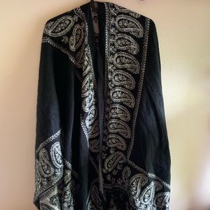 Black and White Poncho